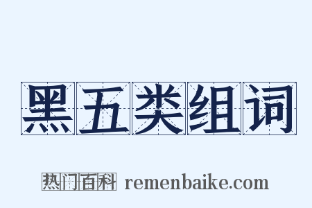 黑五类组词是什么意思的图片